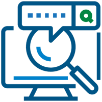 an icon of a monitor with people